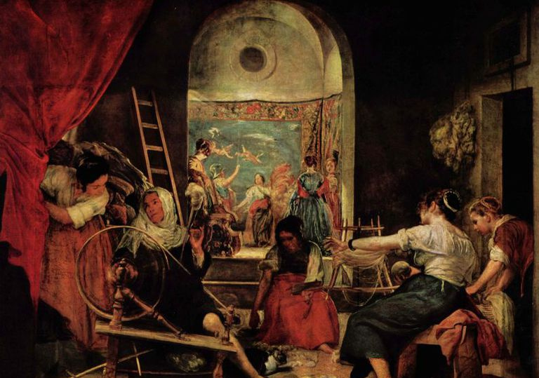 As Fiandeiras (Atena e Aracne), de Diego Velázquez 1644-1648.