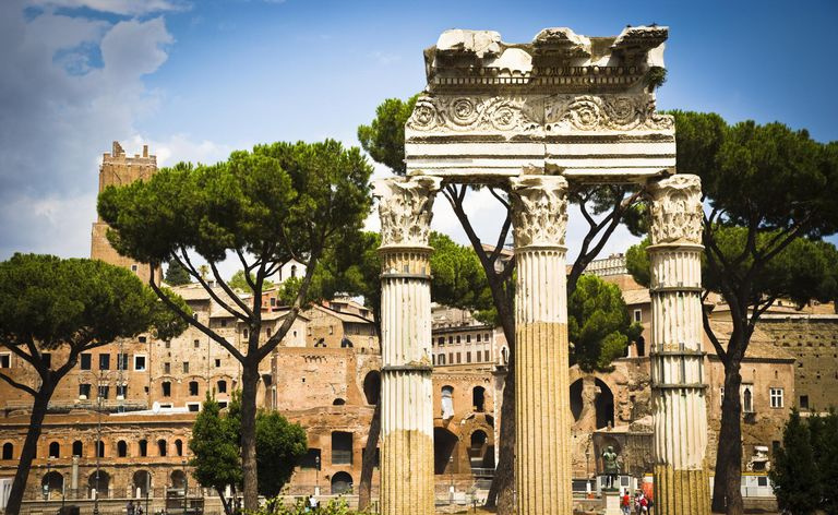 Korinthische Säulen, Forum Romanum, Rom, Italien
