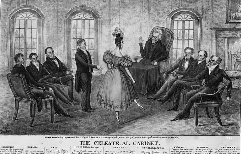 Predsednik Andrew Jackson in njegov kabinet sta podlegla čarom