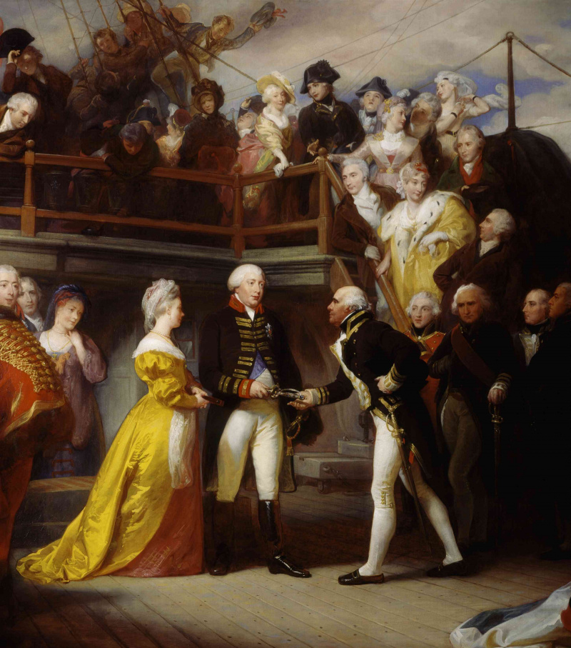 George III besucht Admiral Howe