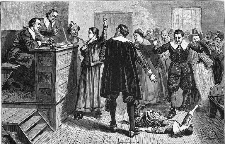 Brujería en Salem Village. Grabado de William A. Crafts, 1876.