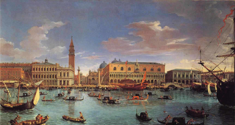 Bacia de San Marco, Veneza, 1697, Gaspar van Wittel