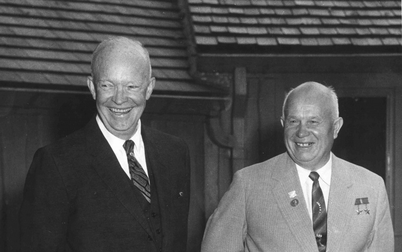 foto de Eisenhower y Jruschov en Camp David