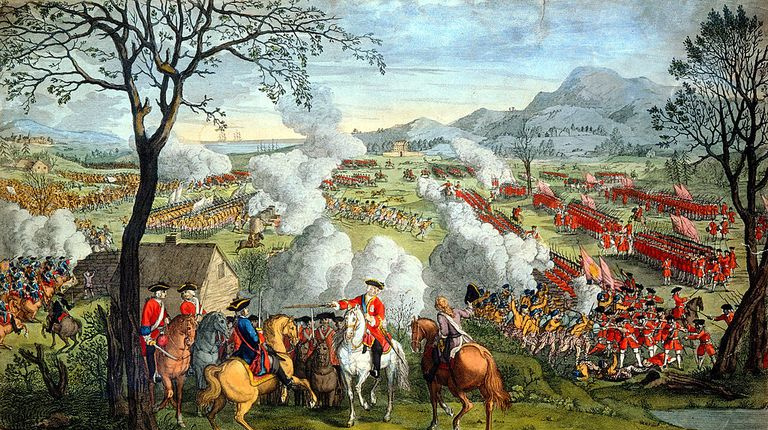 Przedstawienie bitwy pod Culloden, 1746