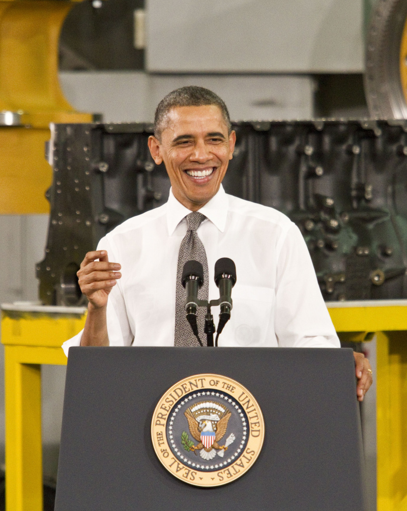 Barack Obama się śmieje