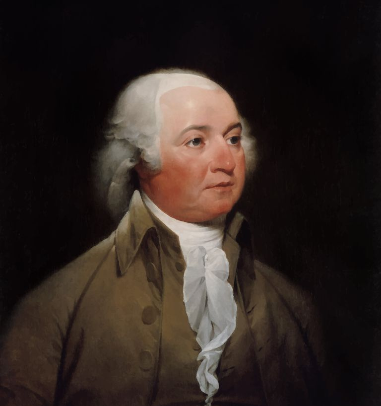 Dipinto storico americano restaurato digitalmente del presidente John Adams.