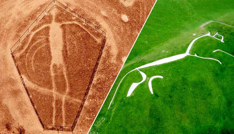   méně známé geoglyfy