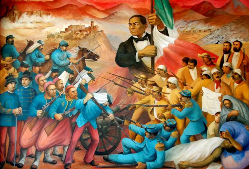   nástěnná malba benito juarez