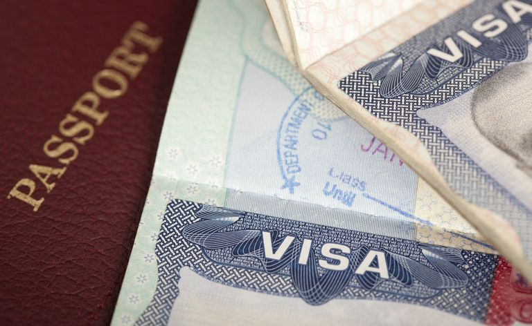 pass og amerikansk visumbakgrunn