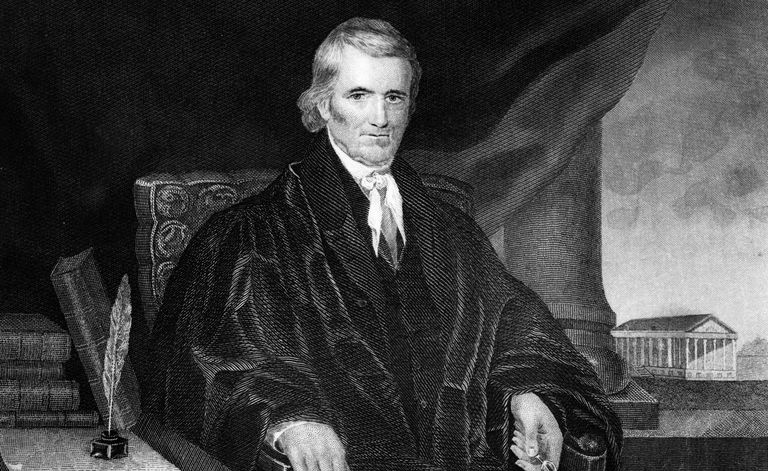 Ritratto inciso del giudice capo John Marshall