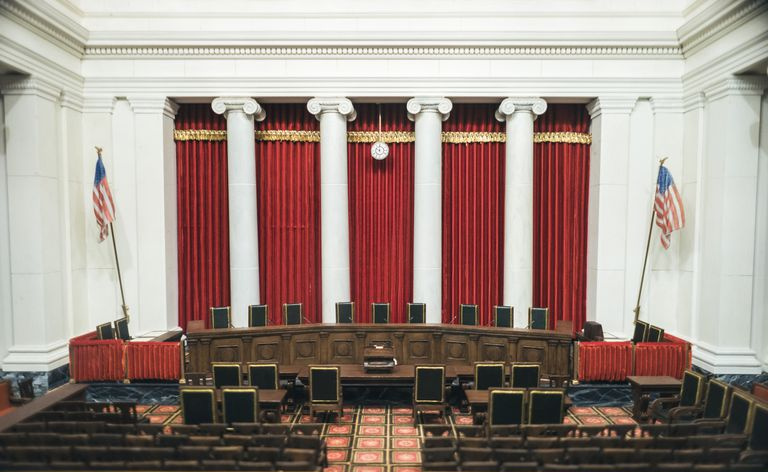 Le camere della Corte Suprema degli Stati Uniti.