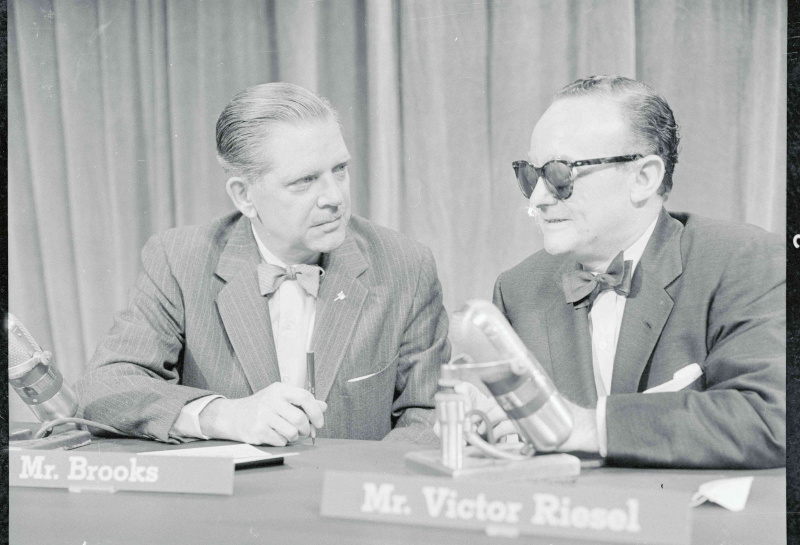Porträt von Victor Riesel und Ned Brooks