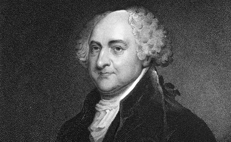 Graviertes Porträt von Präsident John Adams