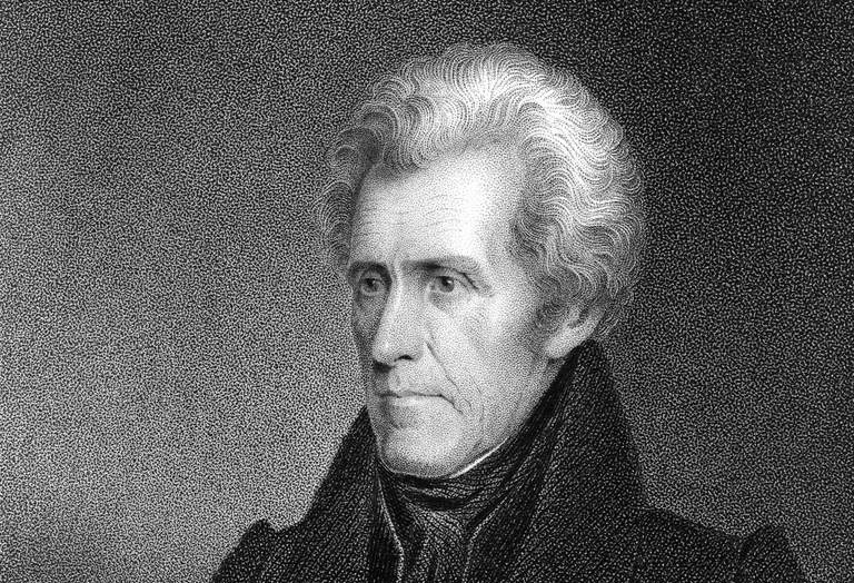 Graviertes Porträt von Andrew Jackson