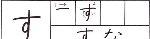 wie schreibt man das hiragana su zeichen