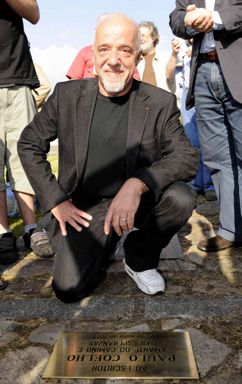 Brazylijski pisarz Paulo Coelho w Santiago de Compostela