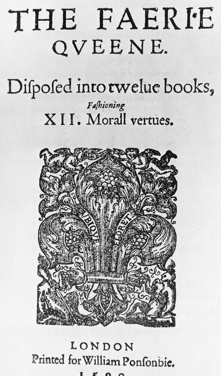 Portada de la primera edición de Fairy Queen (The Faerie Queene), de Edmund Spenser