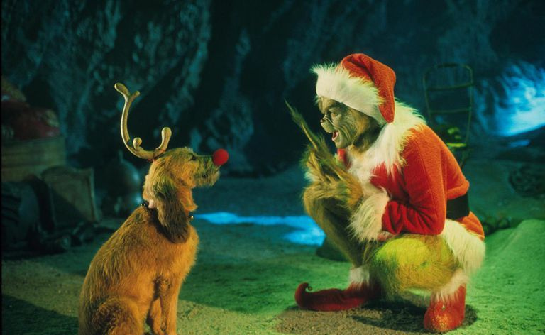 Le Grinch interprété par Jim Carrey conspire avec son chien Max