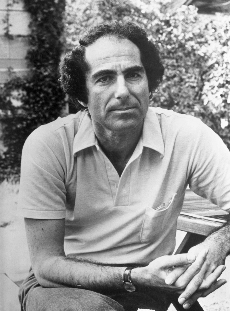 Autor Philip Roth w parku