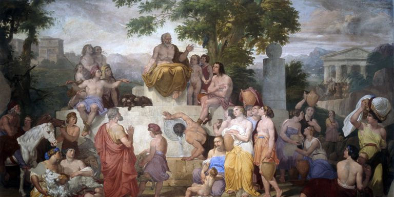 Esopo contando fábulas, de Pietro Paoletti, 1837, século XIX, afresco