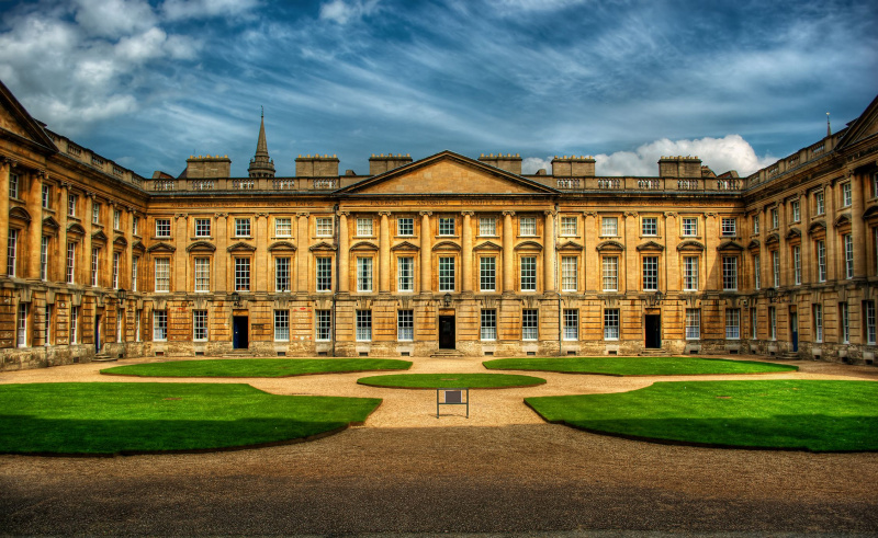 Storbritannia, England, Oxford, Courtyard of Christ Church