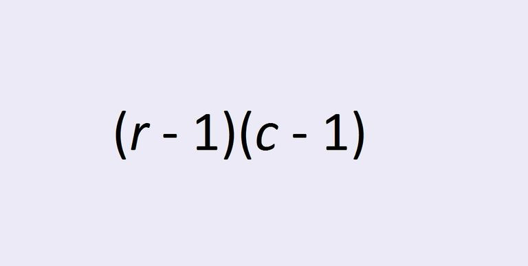 Formula per il numero di gradi di libertà per il test di indipendenza