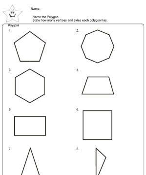 Polygoner arbeidsark.