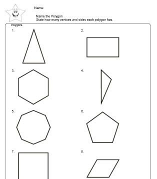 Polygoner arbeidsark.