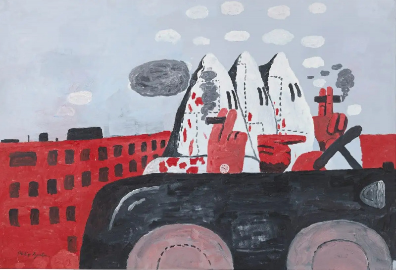   philip-guston-riding-around-painting