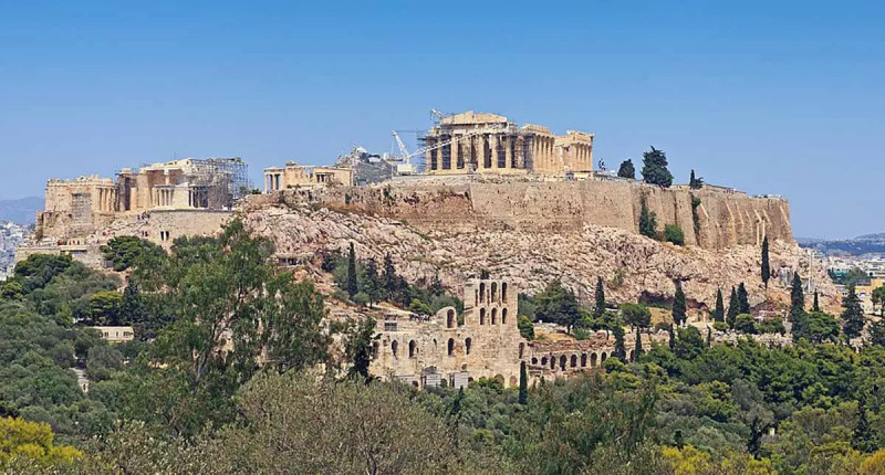 photographie de l'acropole athénienne