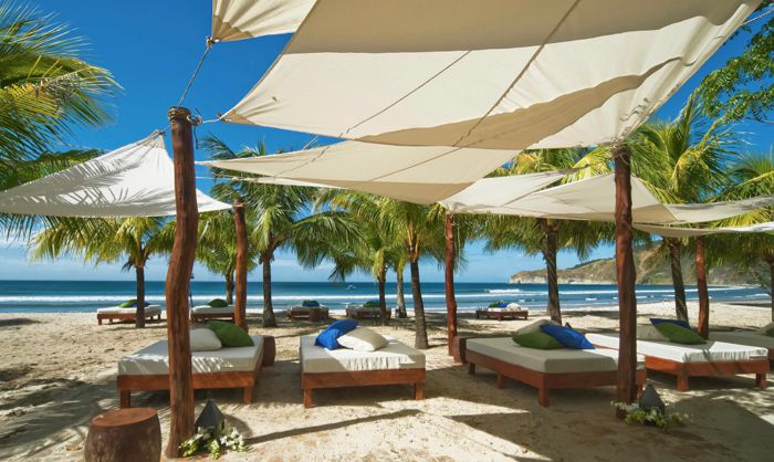 Stranden ved Mukul resort i Nicaragua