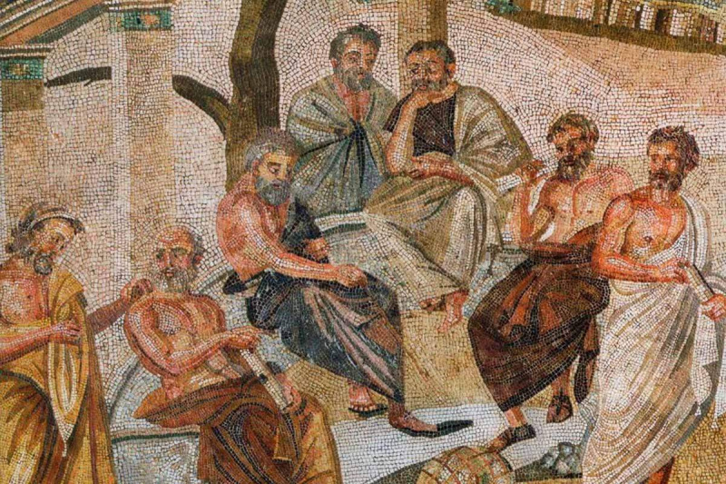 mozaic filosofi pompeii