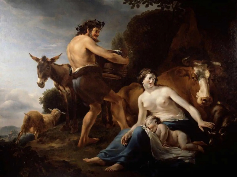   peinture de l'enfance de zeus
