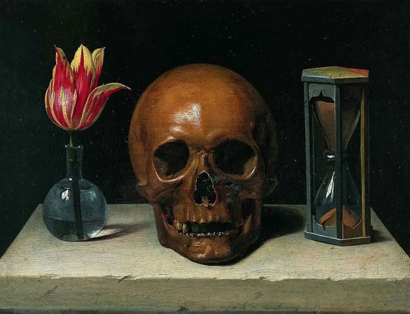   nature morte avec crâne
