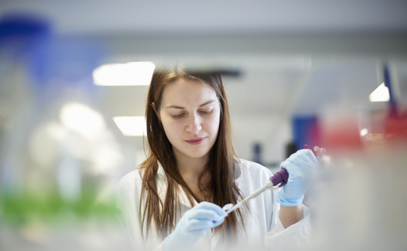 Chemiker, der an einem Projekt arbeitet