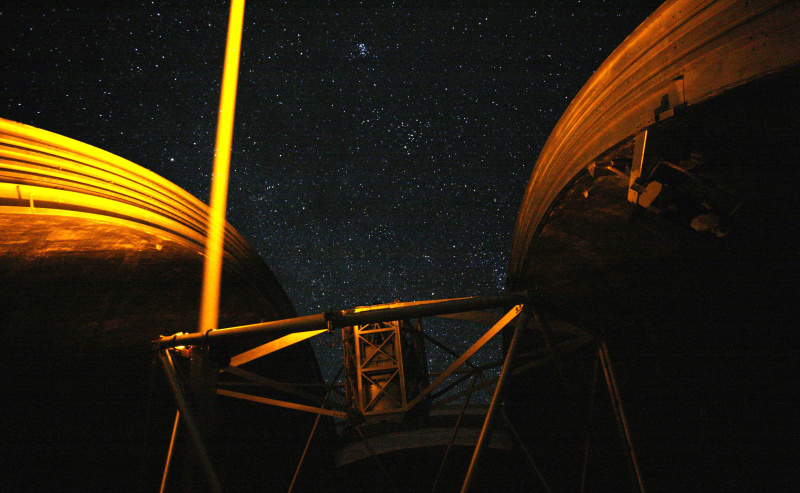 Estrella guía láser del Observatorio Keck.