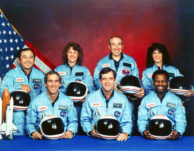 Sharon Christa Mcauliffe; Ronald E. Mcnair; Gregory Jarvis;Ellison Onizuka;Michael J. Smith;Francis R. Scobee;Judith A. Resnik