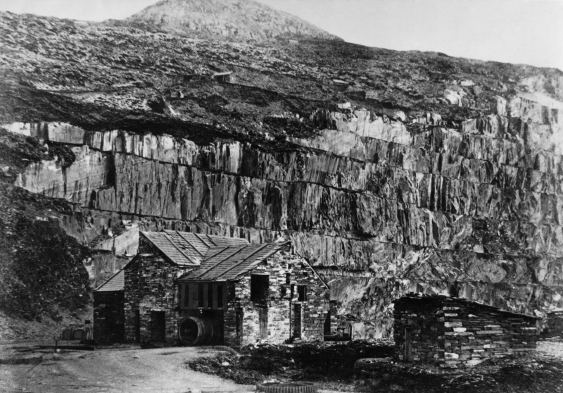 Penrhyn Slate Quarry, nær Bethesda i Nord-Wales, 1857.