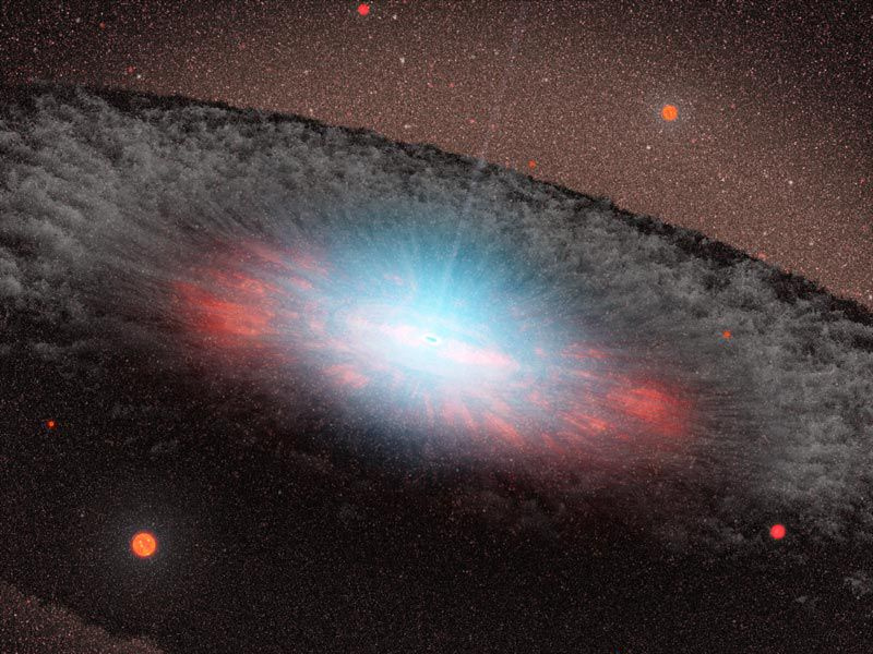 Cazador de galaxias de la NASA: Enormes agujeros negros reprimen la formación estelar