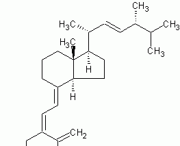 Questa è la struttura chimica della vitamina D2 o dell