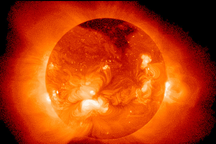 Questa è una vista del sole dal Soft X-Ray Telescope (SXT) sul satellite Yohkoh.