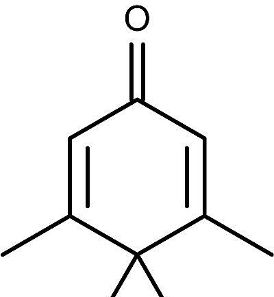 Esta é a estrutura química da penguinona ou 3,4,4,5-tetrametilciclohexa-2,5-dien-1-ona.