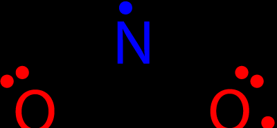 Dette er en Lewis-punktstruktur for nitrogen(IV)oksid.