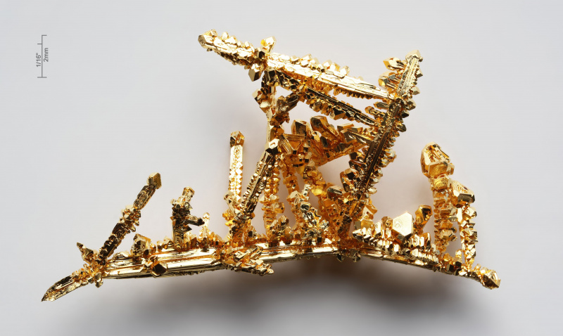 Estes são cristais de metal de ouro puro.