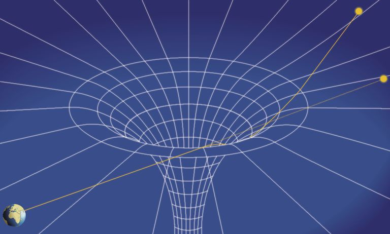 Secondo la Relatività Generale, la massa provoca la curvatura nello spazio-tempo. Un grande problema in fisica è combinare la relatività generale con la teoria quantistica.