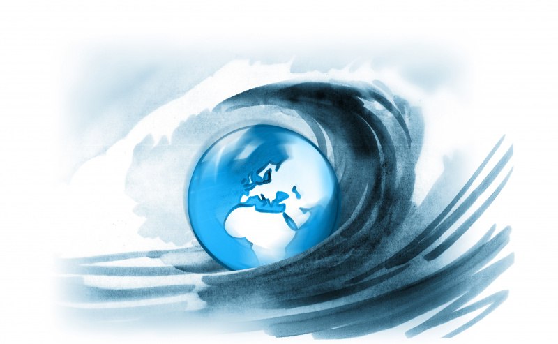 Surf ogarniający planetę Ziemię