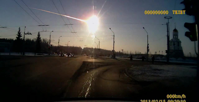 Météore de Tcheliabinsk vu d