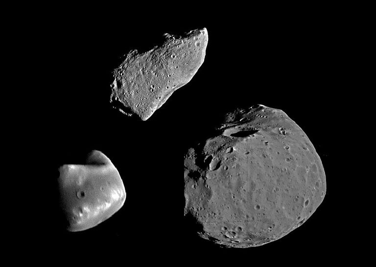 Galeria zdjęć asteroidy - Gaspra, Deimos i Phobos