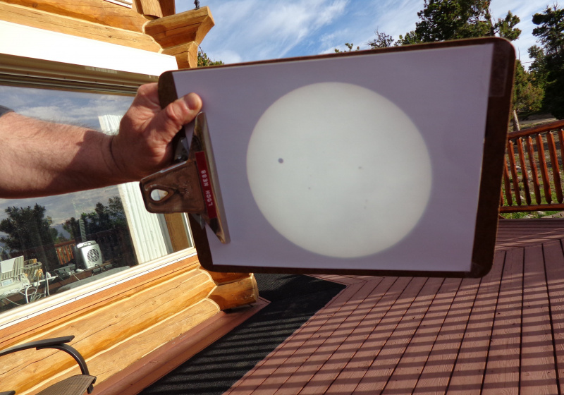 太陽の接眼レンズ投影
