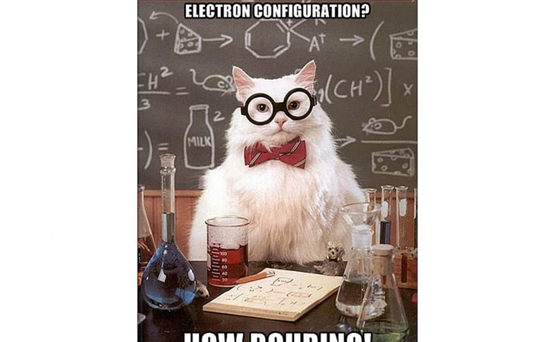 Chemistry Cat interessiert sich nicht sonderlich für Elektronenkonfigurationen.